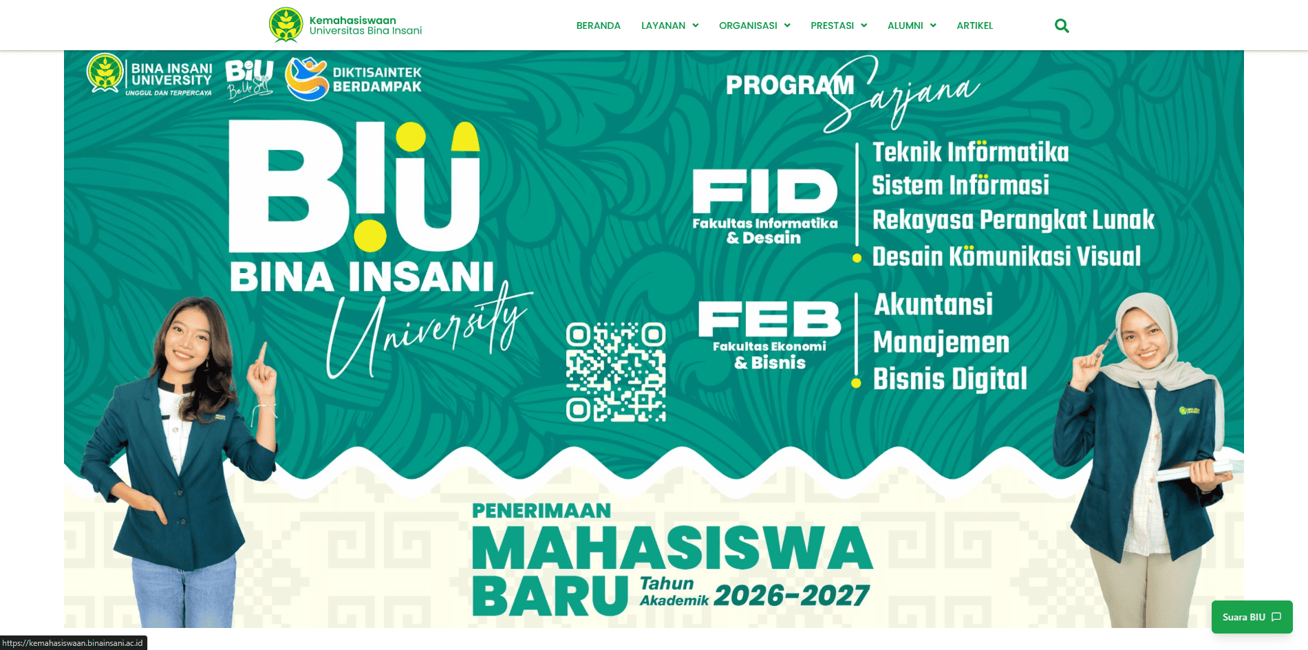 Kemahasiswaan Bina Insani University